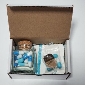 Capsule‎ Letters Message in a Bottle Glass Favor Bottle Dark Blue 25 pcs